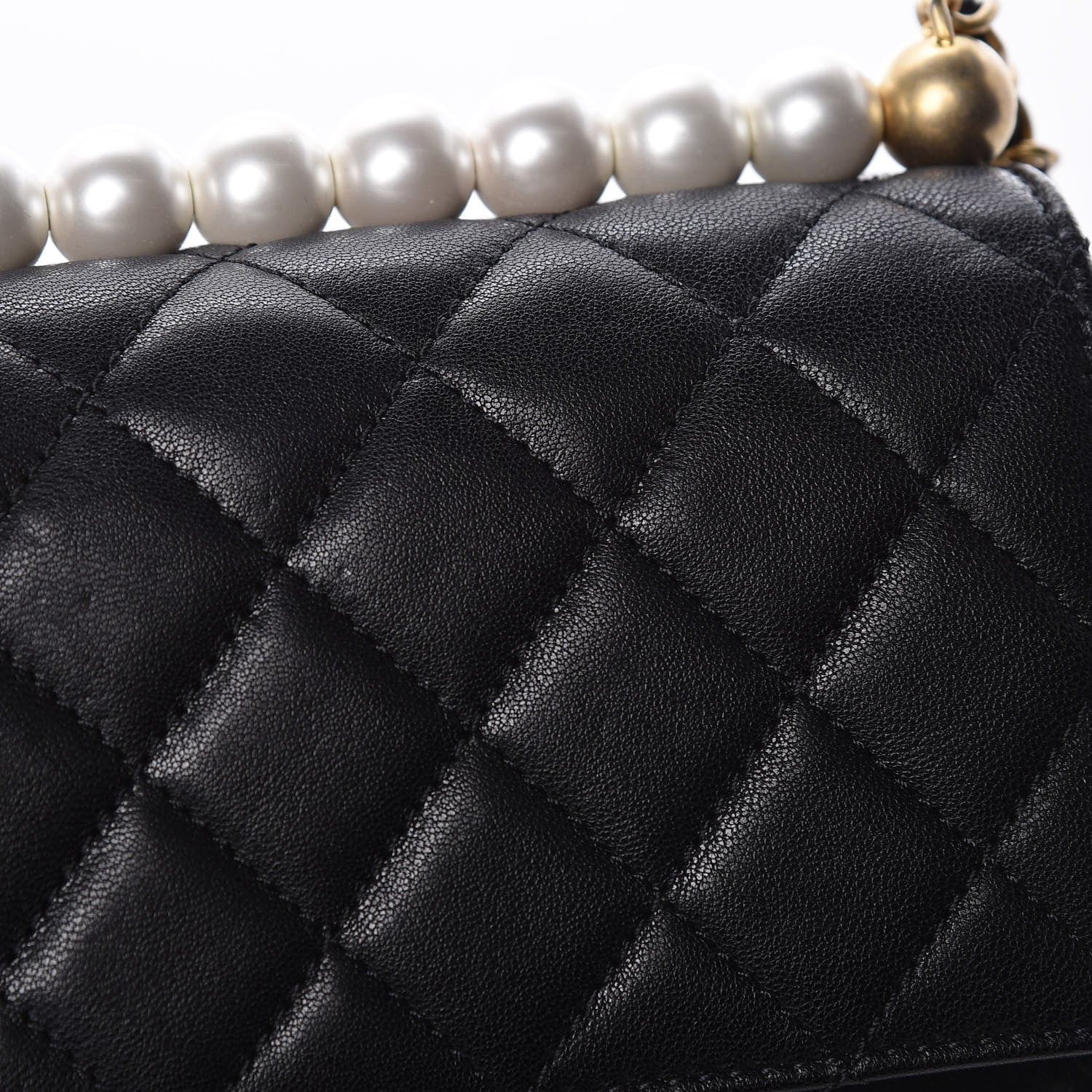 Chanel Lambskin Quilted Small Chic Pearls Flap Black 11 of 12