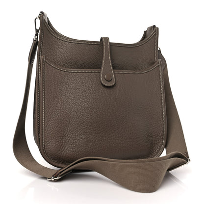 Hermes Taurillon Clemence Evelyne III PM Etoupe 4 of 10