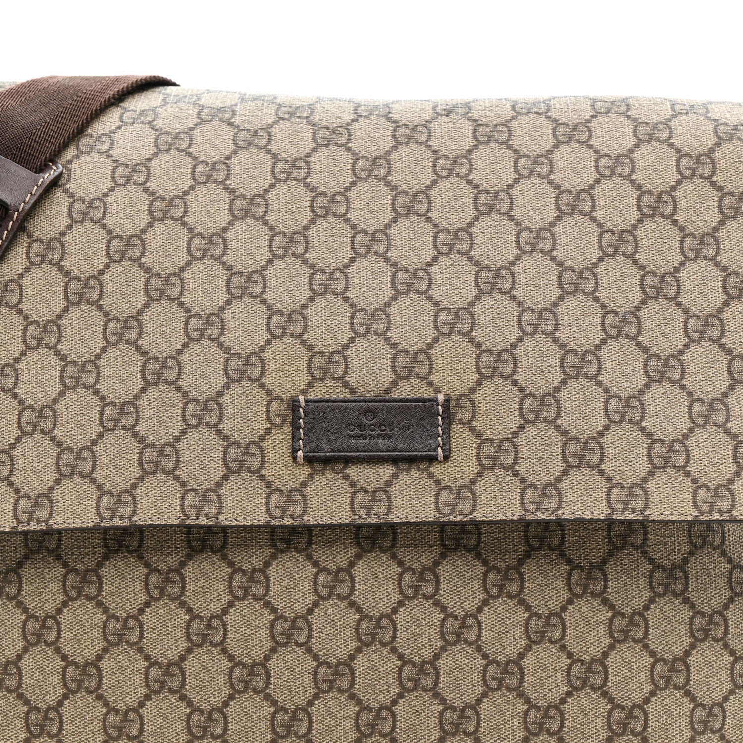 Gucci GG Plus Monogram Messenger Diaper Bag Dark Brown 8 of 11