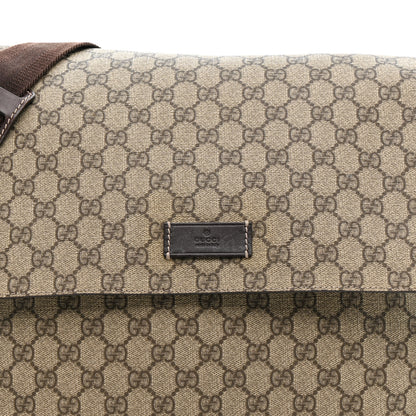 Gucci GG Plus Monogram Messenger Diaper Bag Dark Brown 8 of 11