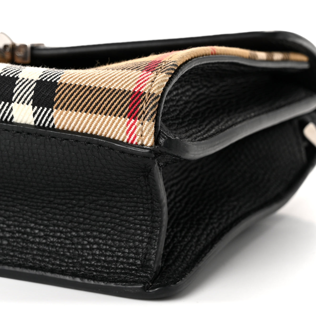 Derby Calfskin House Check Baby Macken Crossbody Bag Black