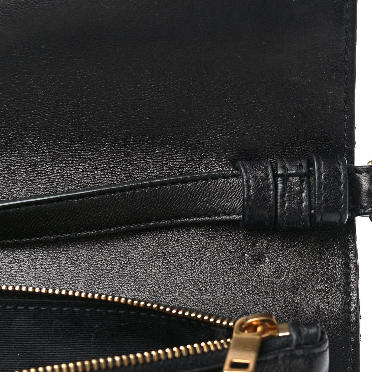 Saint Laurent Lambskin Diamond Quilted Monogram Angie Chain Bag Black 13 of 31