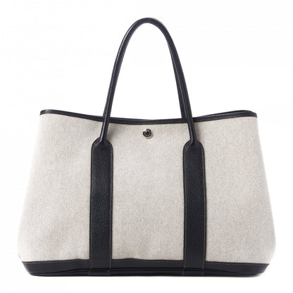 Hermes Buffle Skipper Toile Garden Party 36 MM Tote Black 1 of 9