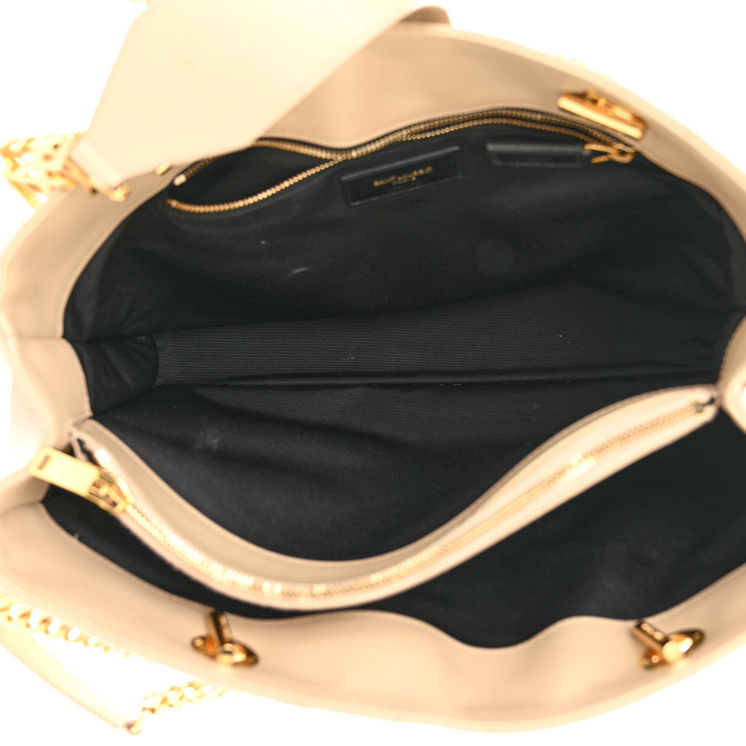 Saint Laurent Grain De Poudre Matelasse Chevron Monogram Shopping Bag Nude Powder 5 of 15