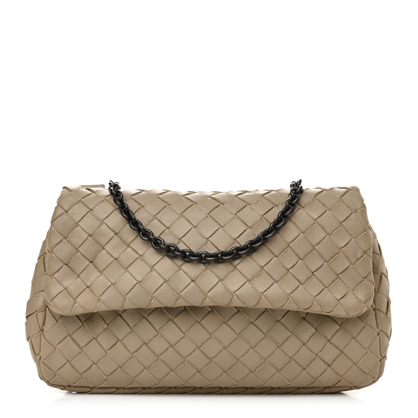 Nappa Intrecciato Mini Chain Messenger Fume