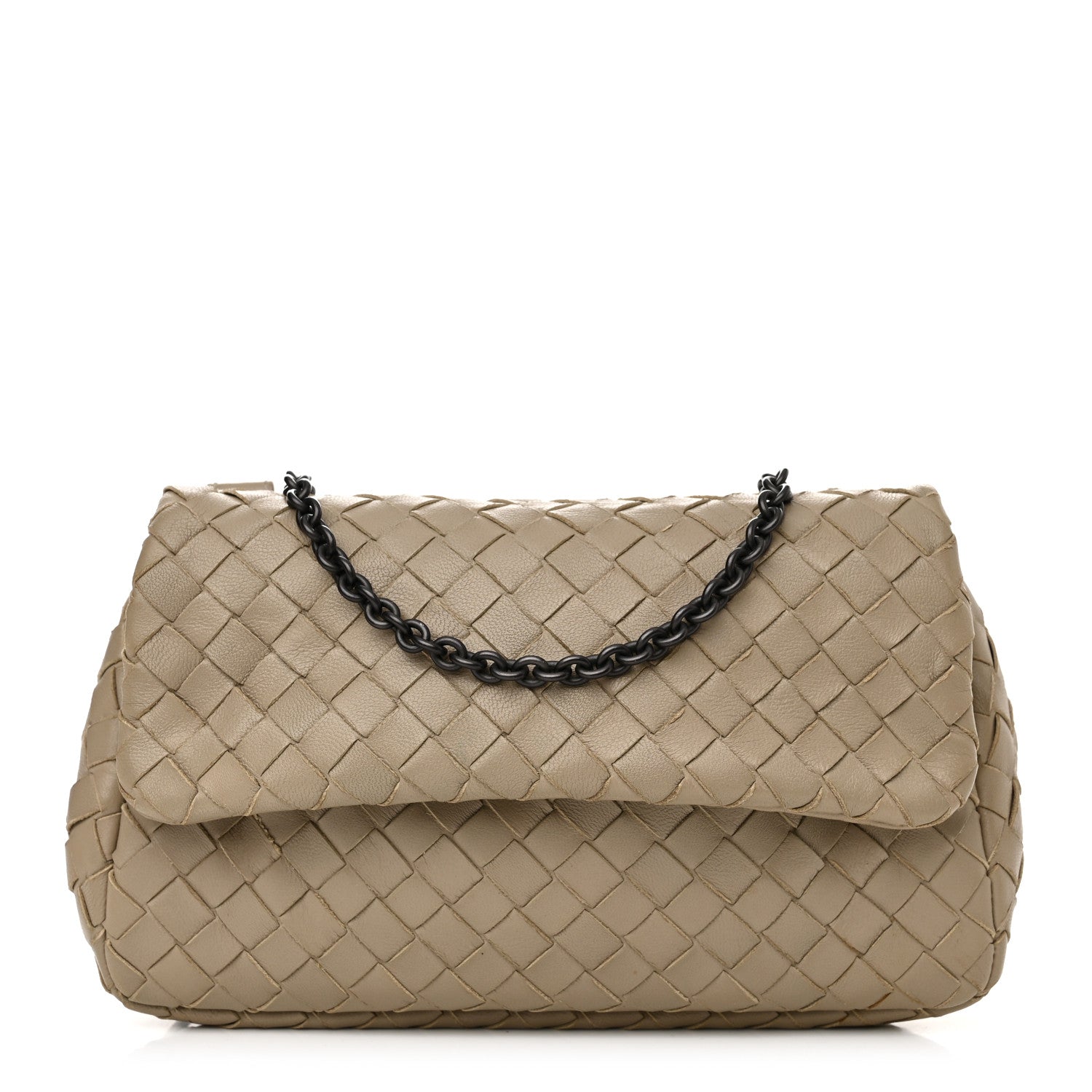 Bottega Veneta Nappa Intrecciato Mini Chain Messenger Fume 1 of 12