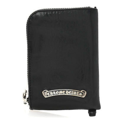 Chrome Hearts Lambskin Cross Patch Zip Card Holder Wallet Black 1 of 8