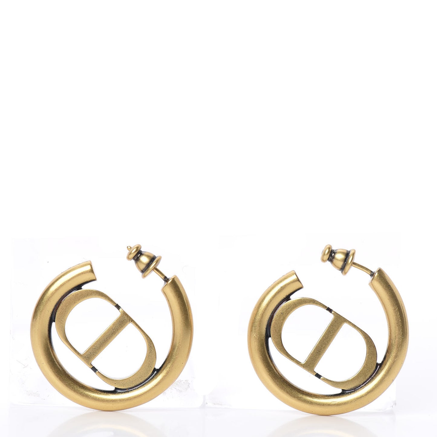 Metal 30 Montaigne Hoop Earrings Aged Gold