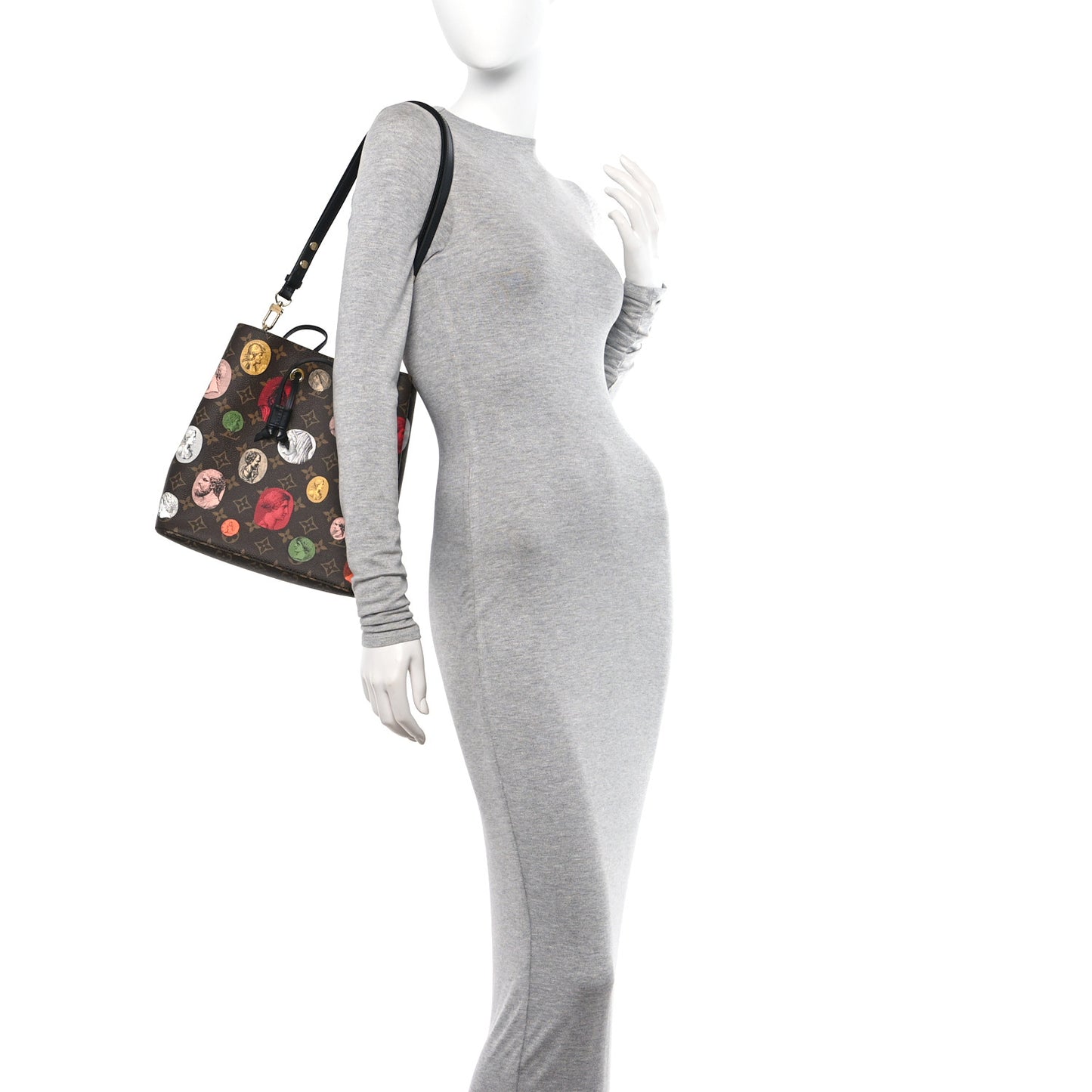 x FORNASETTI Monogram Cameo Neonoe MM Ivory