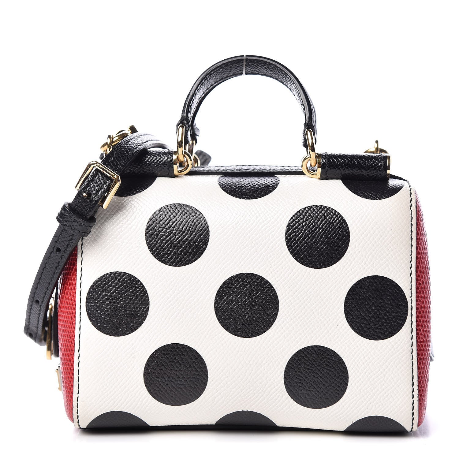 Dolce & Gabbana Dauphine Polka Dot Small Miss Sicily East West Satchel Multicolor 1 of 8
