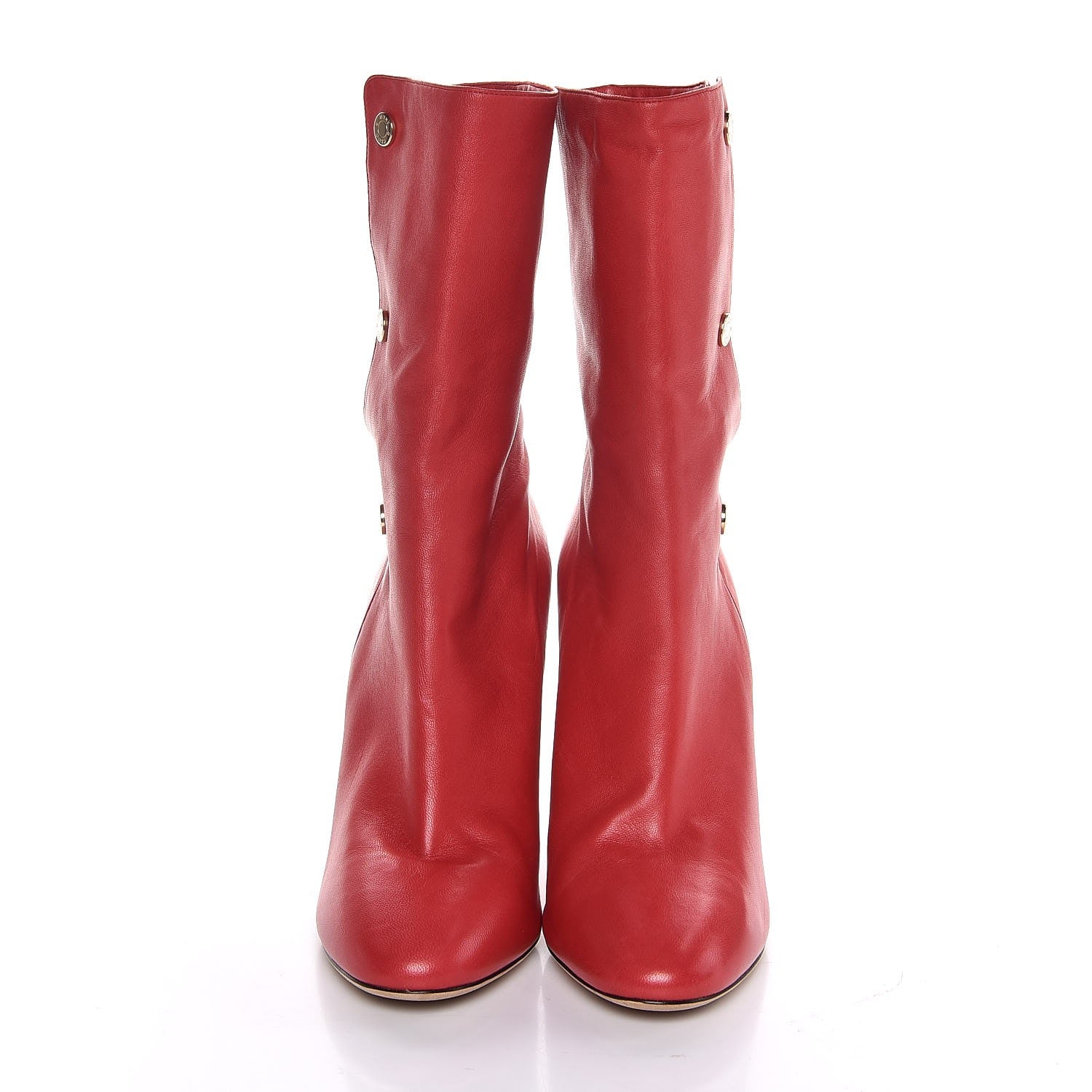 Jimmy Choo Napa Dayno Mid Calf Boots 39 Red 2 of 11