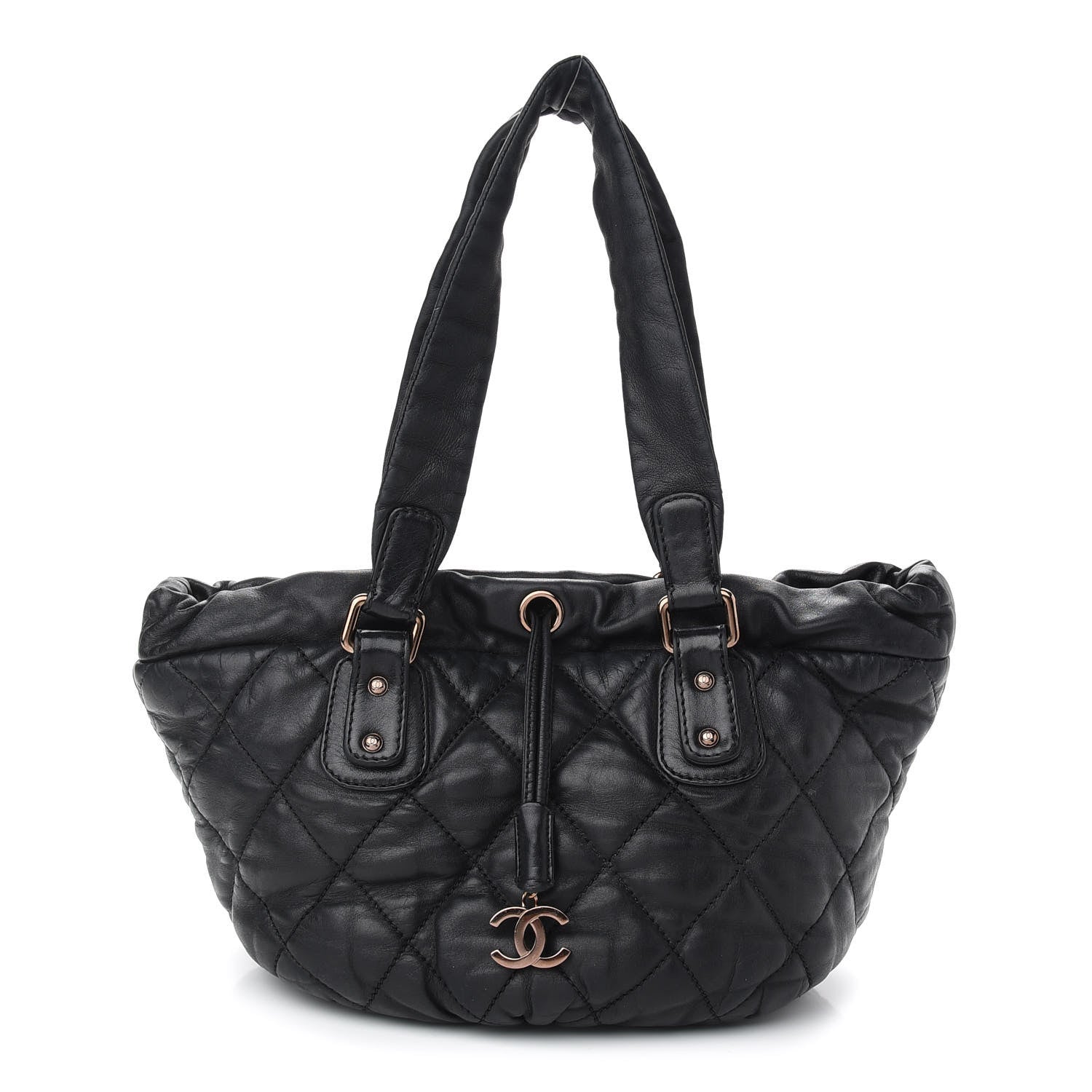 Chanel Lambskin Cloudy Bundle Tote Black 1 of 8