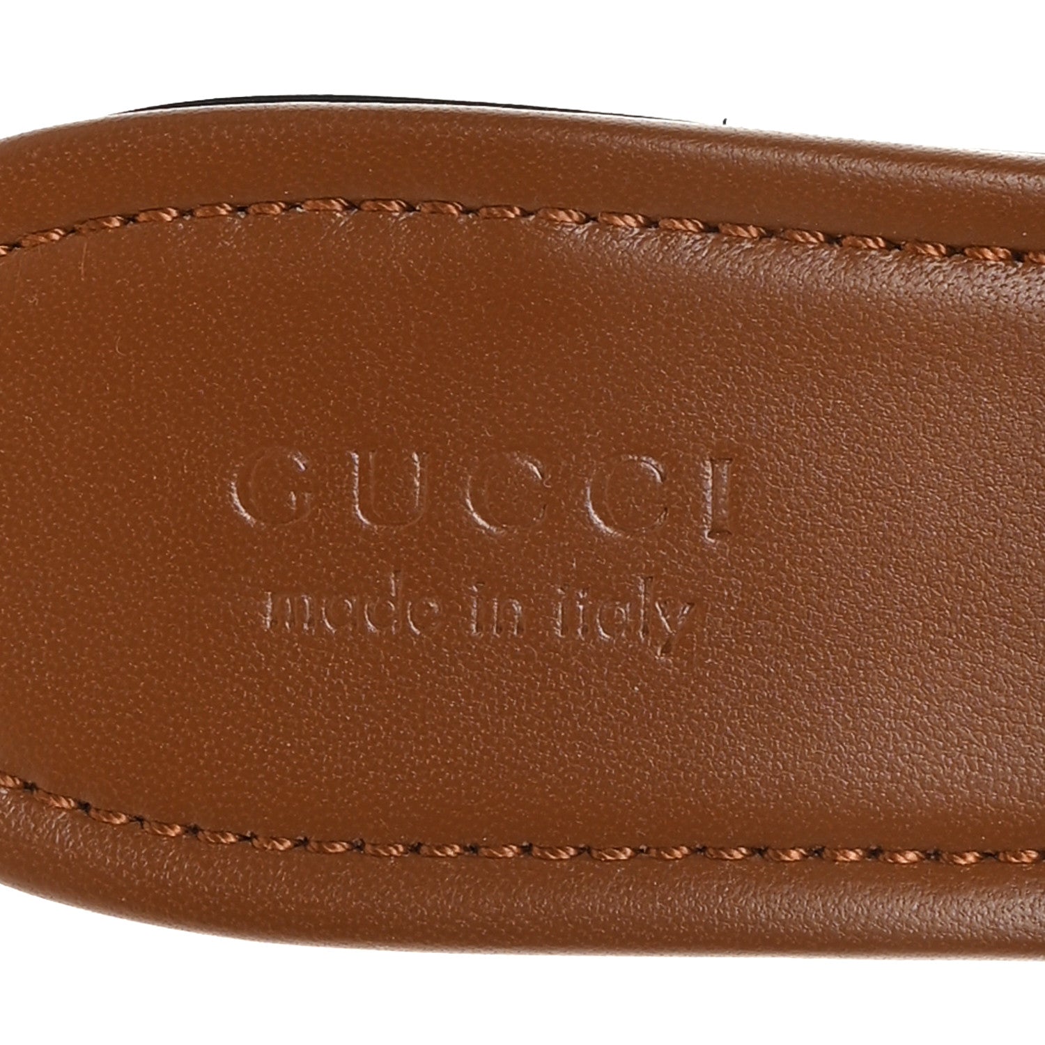 Gucci Calfskin Monogram Horsebit Womens Slide Sandals 39 Beige Ebony Sundial 8 of 10