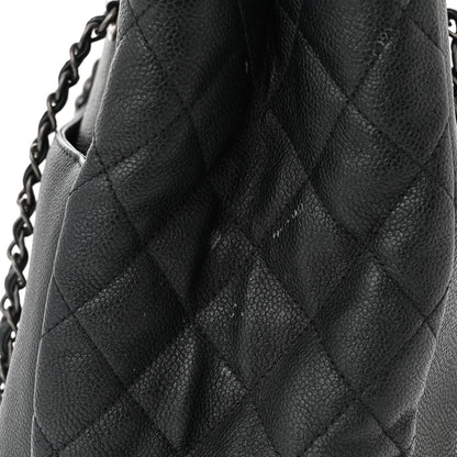 Chanel Caviar Lambskin Quilted Large Coco Break Shopping Bag Black 12 of 13
