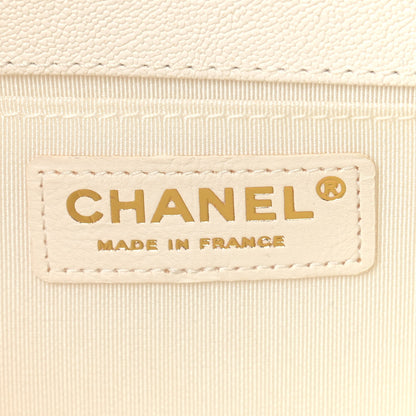 Chanel Caviar Quilted Medium Boy Flap White 6 of 12