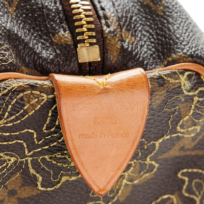 Louis Vuitton Monogram Dentelle Speedy 30 Gold 6 of 9