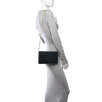 Saint Laurent Calfskin Monogram Belle de Jour Chain Clutch Black 2 of 10