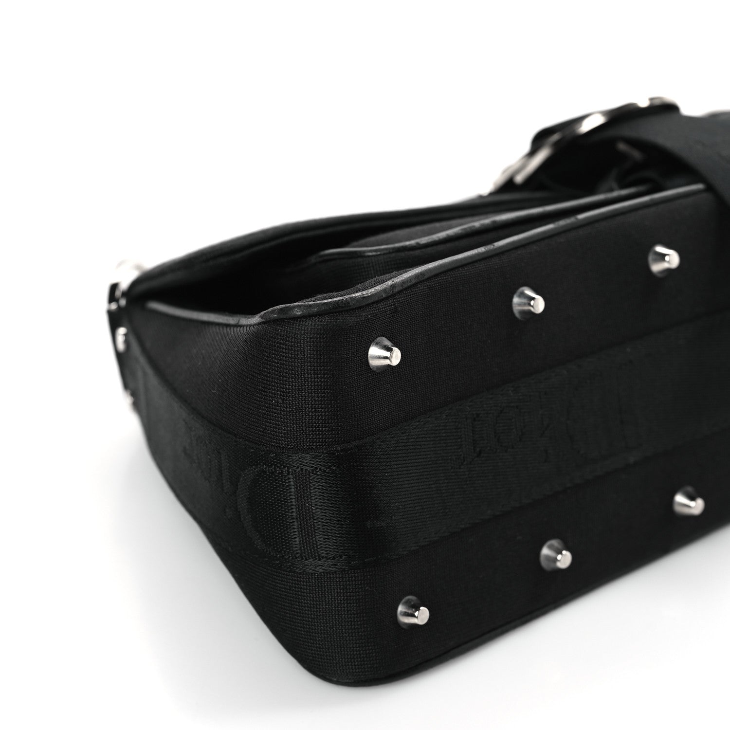 Christian Dior Silk Jersey Crystal Hardcore Clutch Black 8 of 9