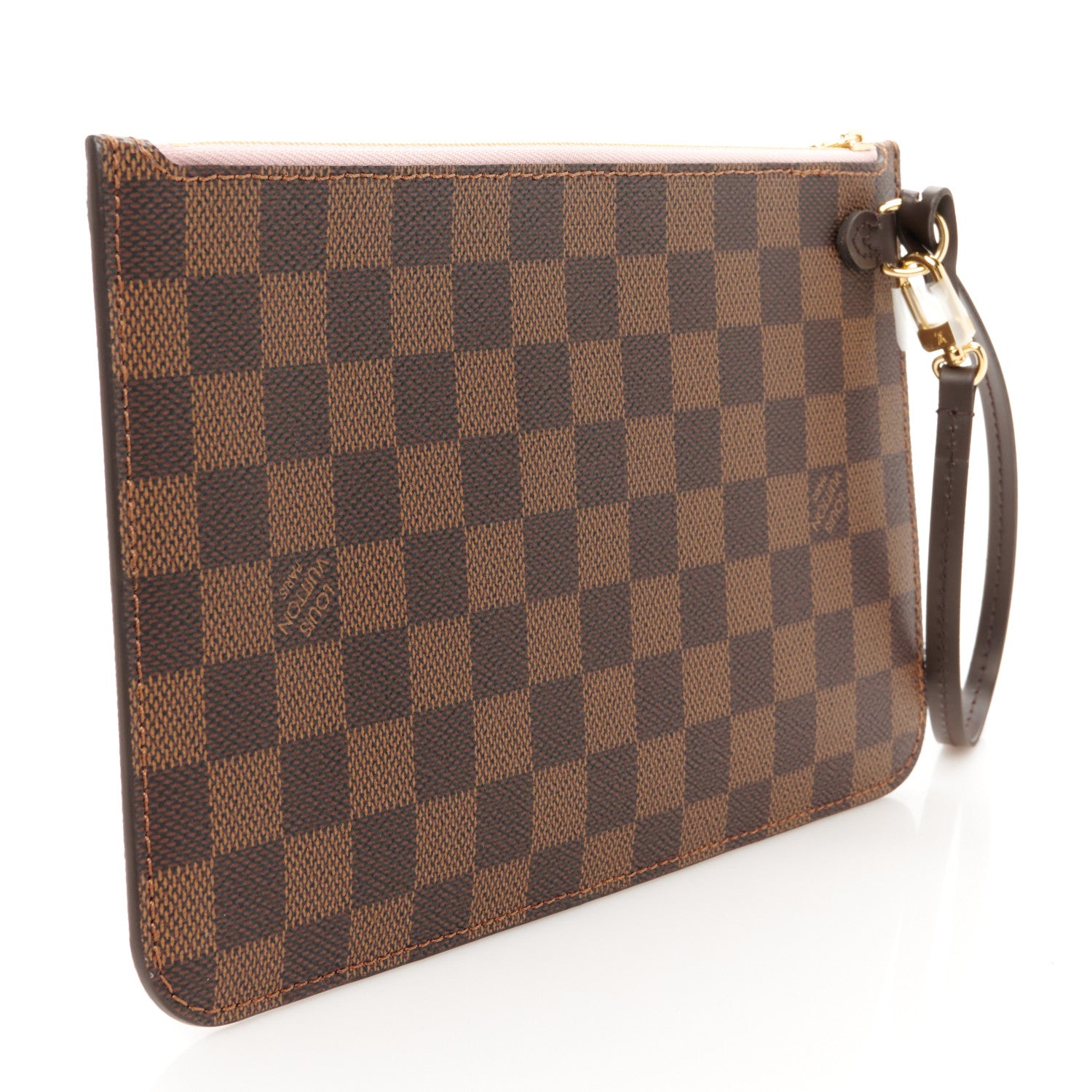 Louis Vuitton Damier Ebene Neverfull MM GM Pochette Rose Ballerine 3 of 7