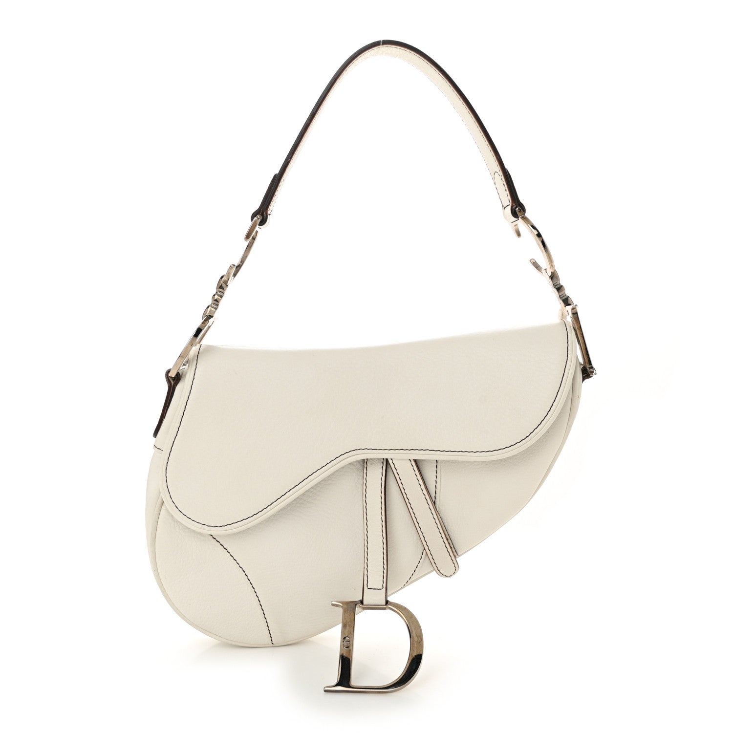 Christian Dior Calfskin Saddle Bag White 1 of 10