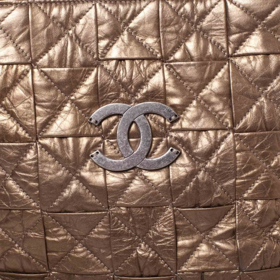 Calfskin Large Origami Tote Bronze