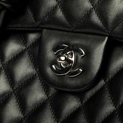 Chanel Calfskin Quilted Large Cambon Flap Black White 7 of 7