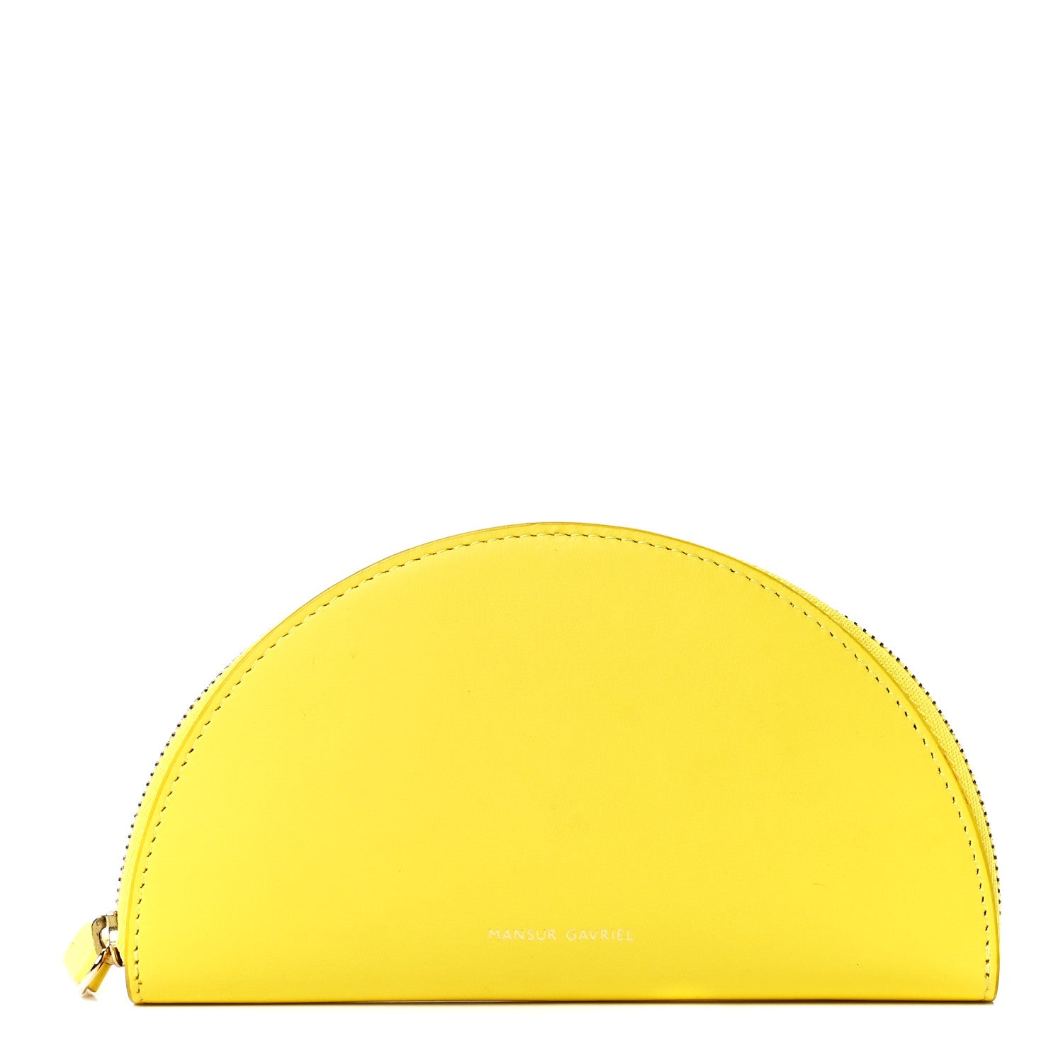 Mansur Gavriel Calfskin Half Moon Clutch Yellow 1 of 11