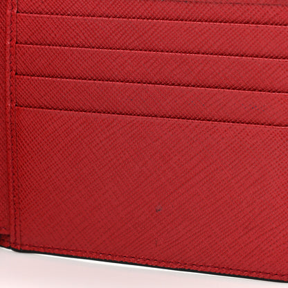 Prada Saffiano Bi-Fold Wallet Black Fuoco 11 of 12