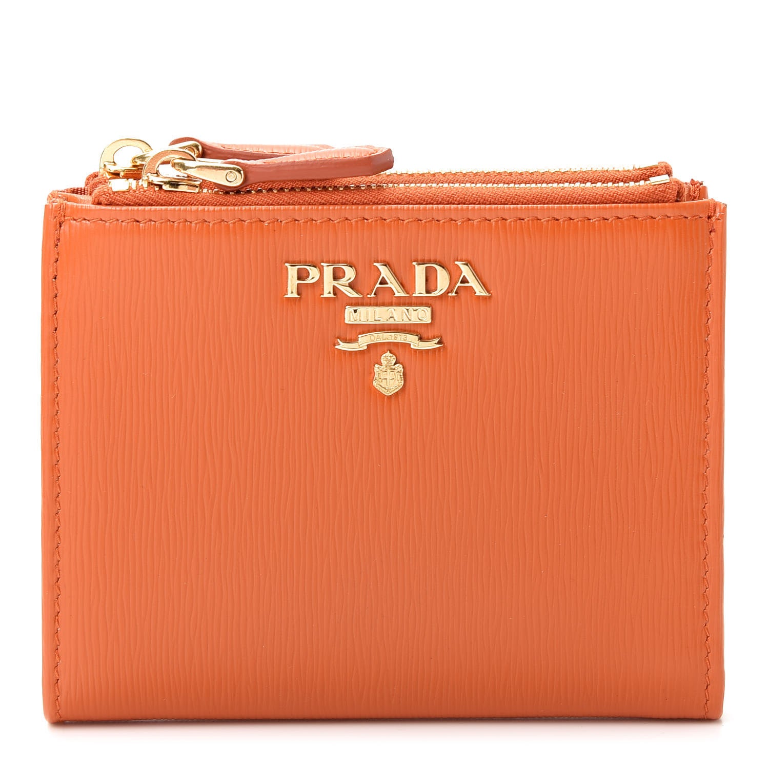 Prada Vitello Move Wallet Papaya 1 of 7