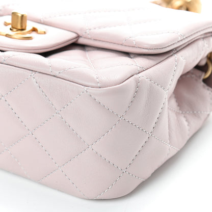 Chanel Lambskin Quilted Mini Pearl Crush Flap Light Purple 9 of 9