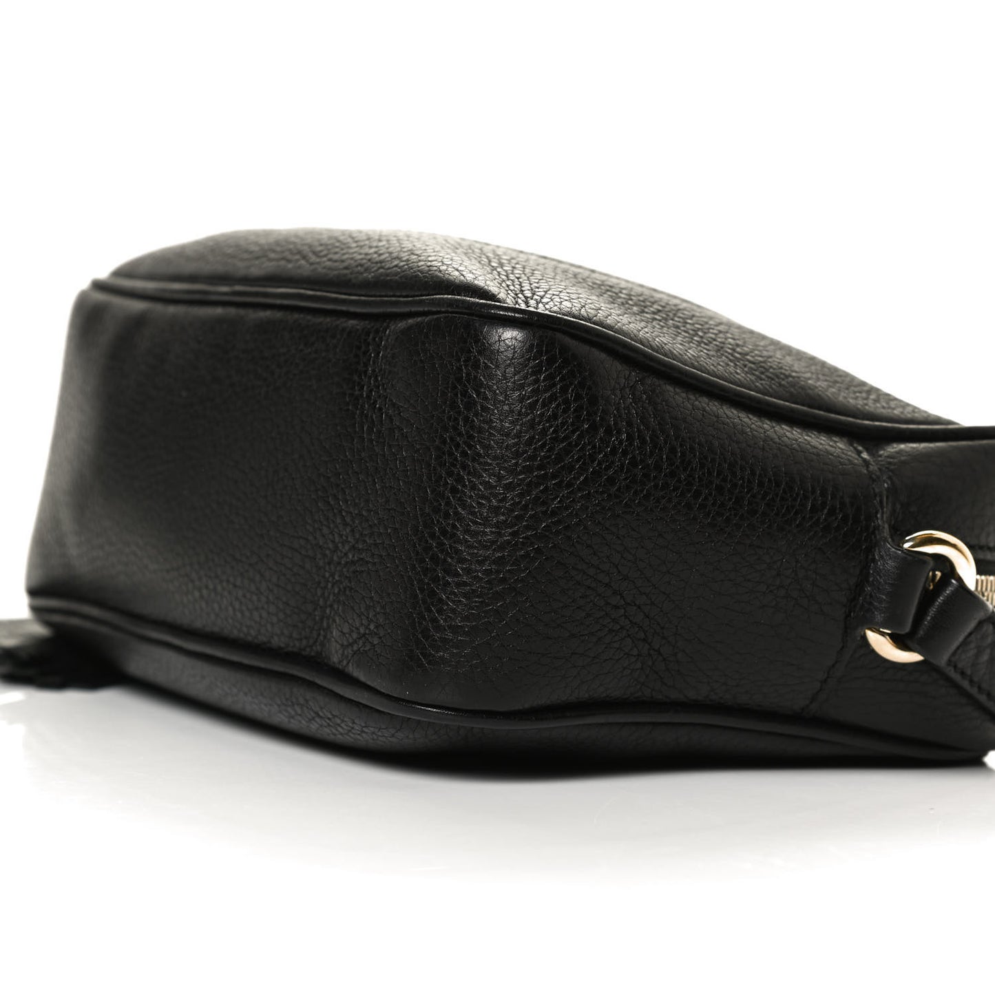 Pebbled Calfskin Small Soho Disco Bag Black
