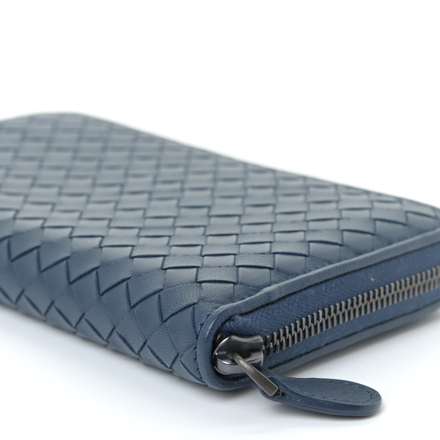Bottega Veneta Nappa Intrecciato Zip Around Wallet Pacific 6 of 9
