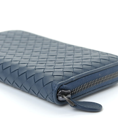 Bottega Veneta Nappa Intrecciato Zip Around Wallet Pacific 6 of 9
