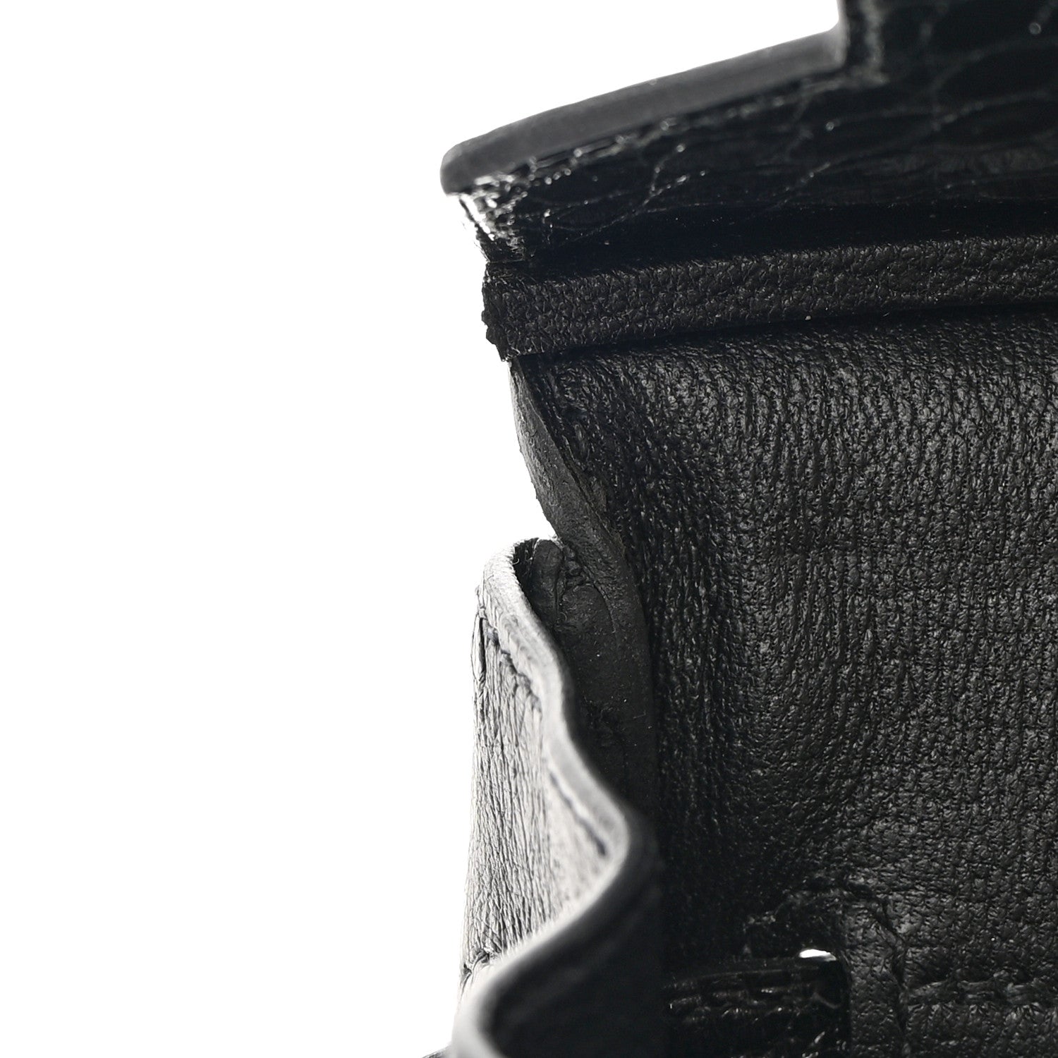 Hermes Ostrich Shiny Alligator Birkin Touch 30 Black 11 of 13