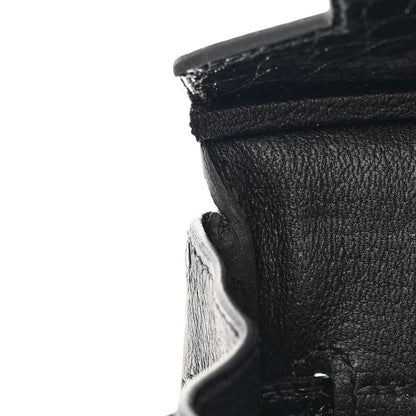 Hermes Ostrich Shiny Alligator Birkin Touch 30 Black 11 of 13
