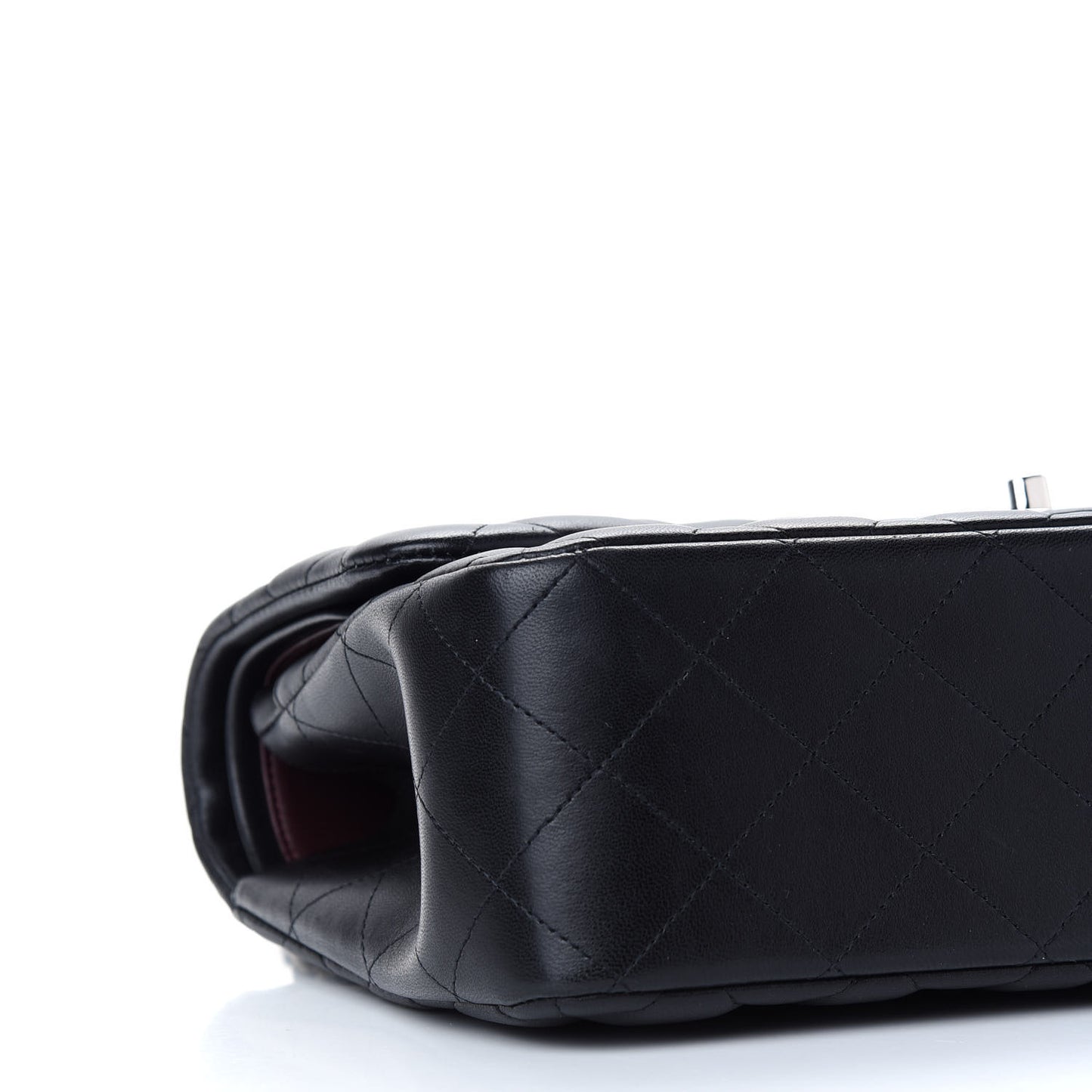 Lambskin Quilted Jumbo Double Flap Black