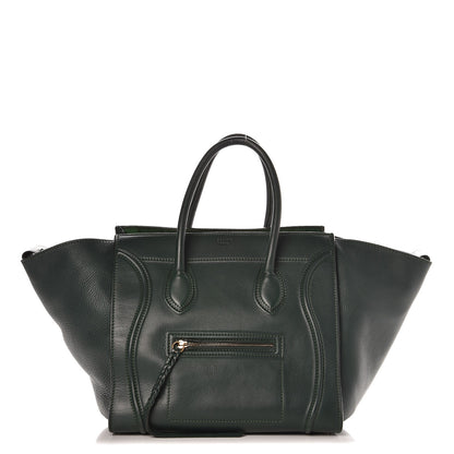 Celine Supple Calfskin Medium Phantom Luggage Bottle Green 1 of 12