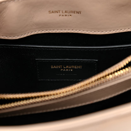 Saint Laurent Calfskin Y Quilted Monogram Small Loulou Chain Satchel Dark Beige 6 of 8