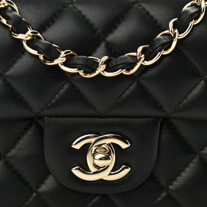Chanel Lambskin Quilted Mini Rectangular Flap Black 8 of 12