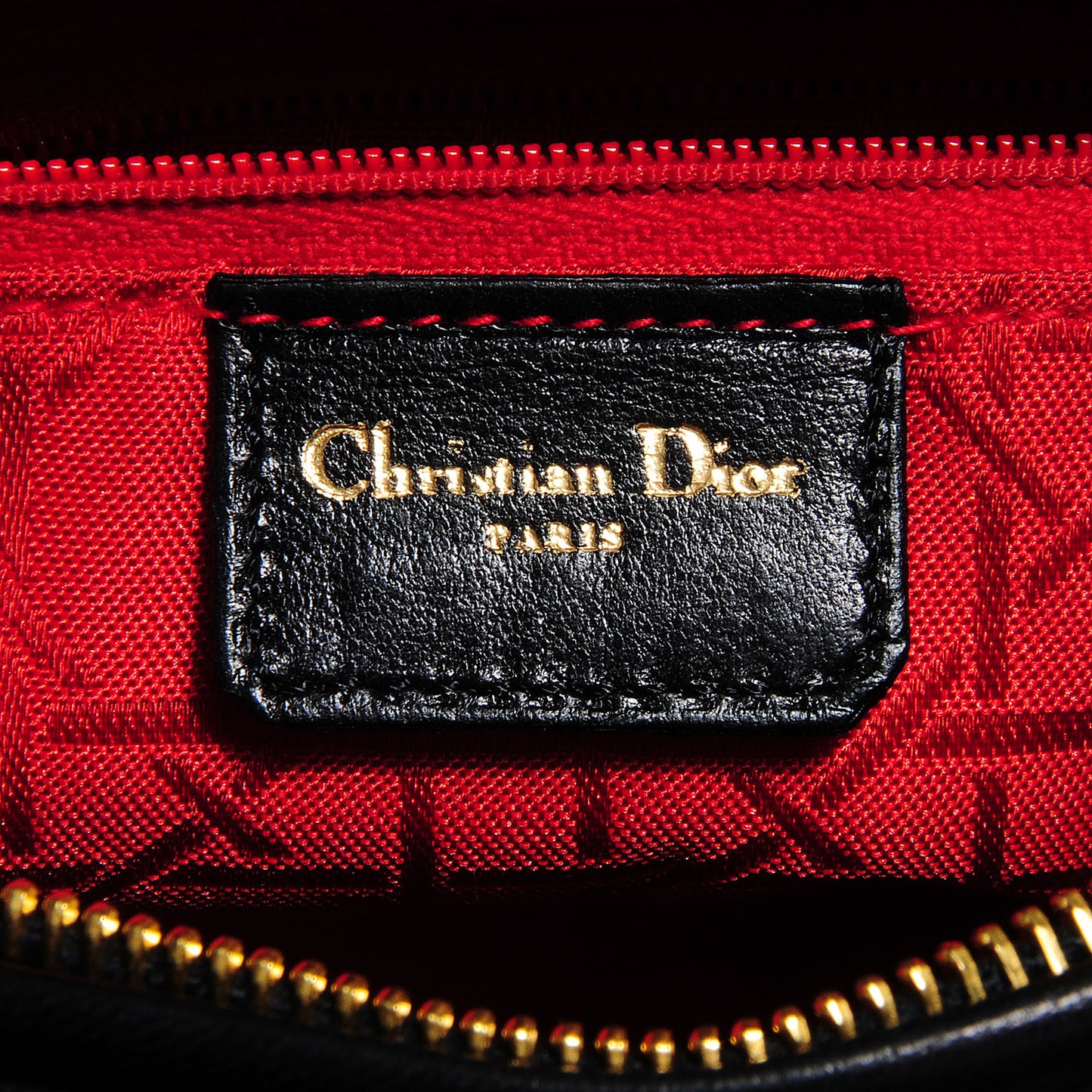 Lambskin Cannage Medium Lady Dior Black