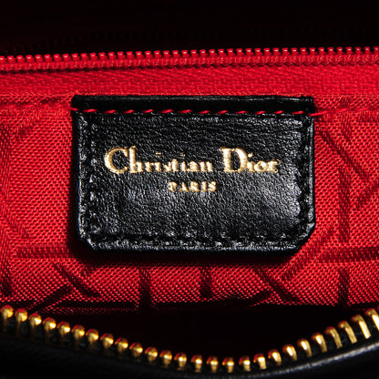 Christian Dior Lambskin Cannage Medium Lady Dior Black 6 of 9
