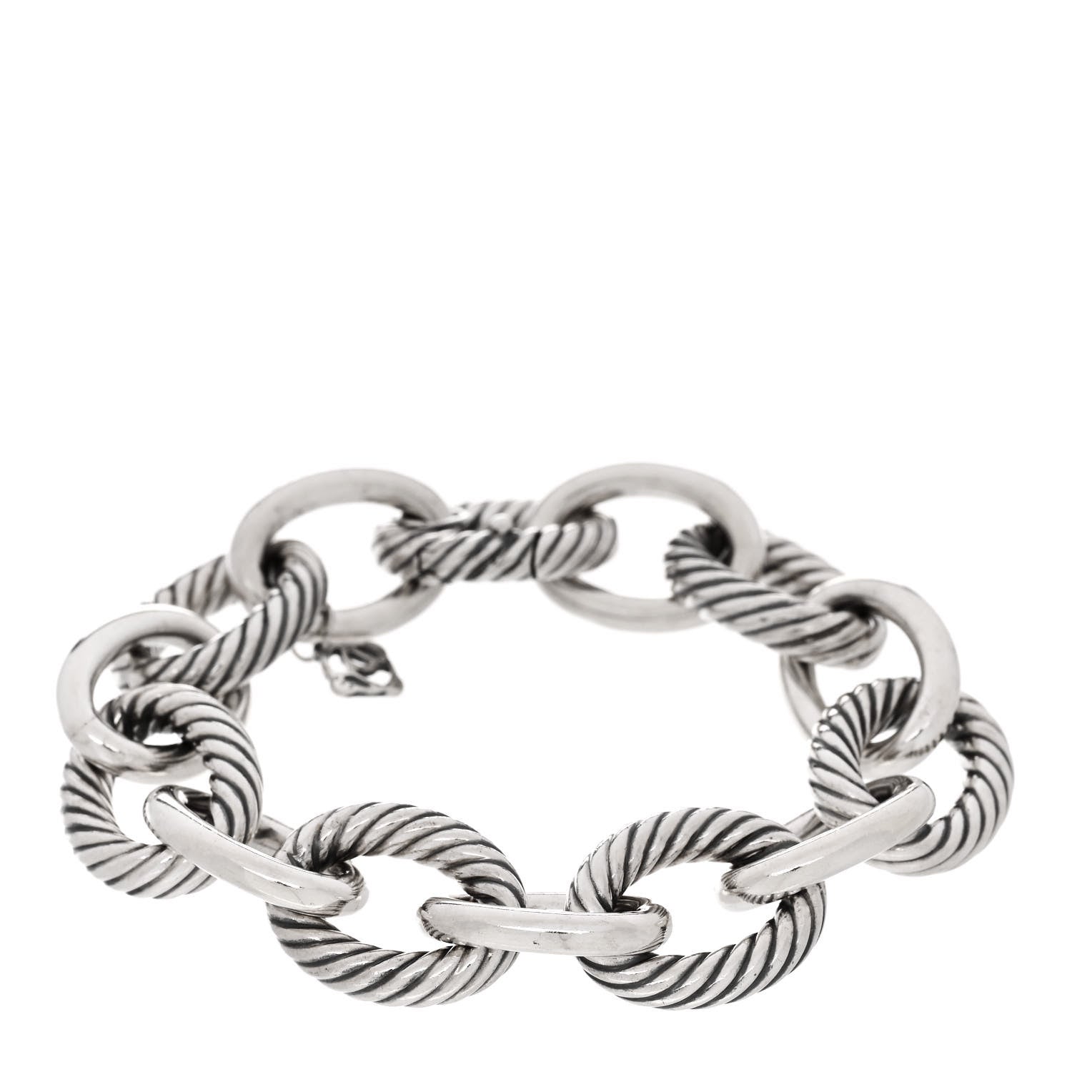 David Yurman Sterling Silver 17mm Extra Large Oval Link Bracelet 1 of 3