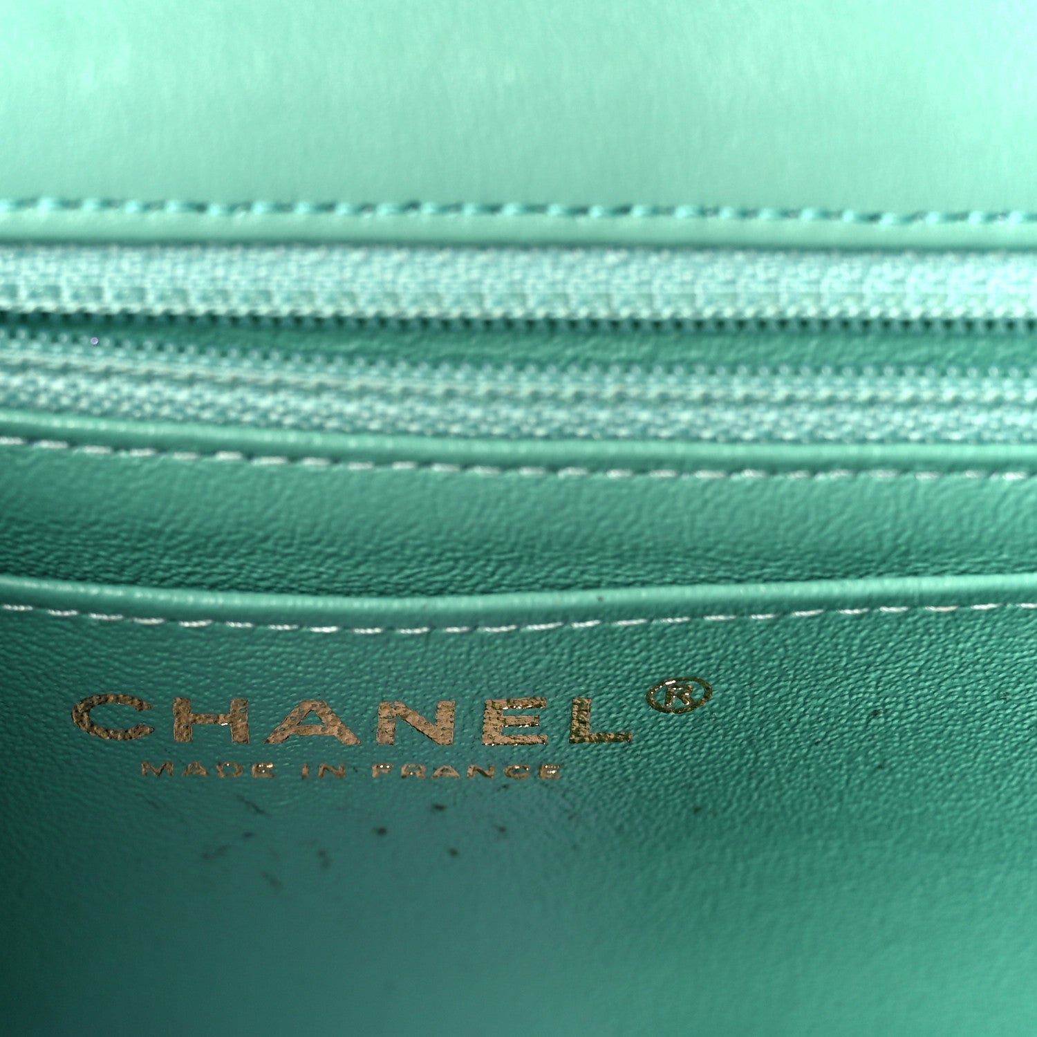Chanel Tweed Quilted Mini Flap Green White Orange 6 of 11