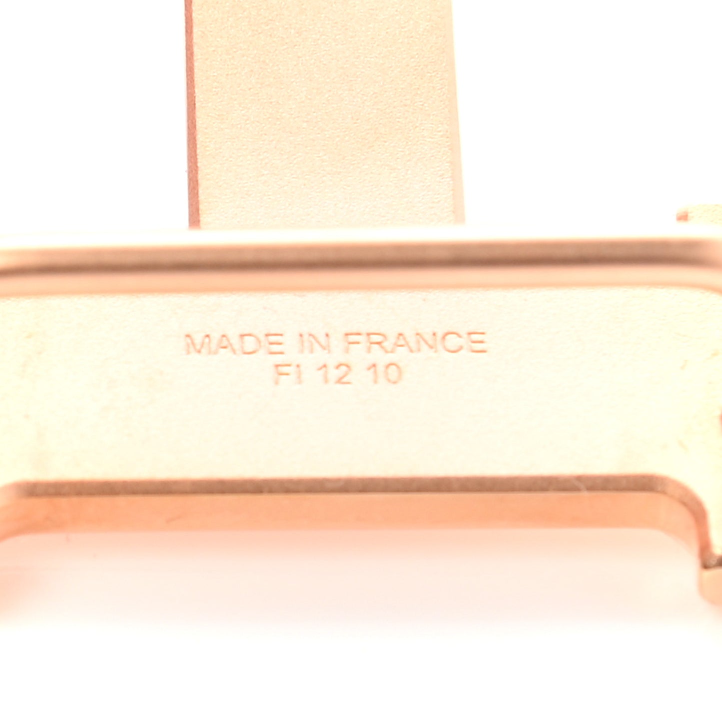 Polished 24mm H Belt Buckle Rose Gold