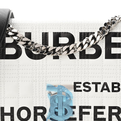 Burberry Patent Quilted Horseferry Print Small Lola Bag White 7 of 8