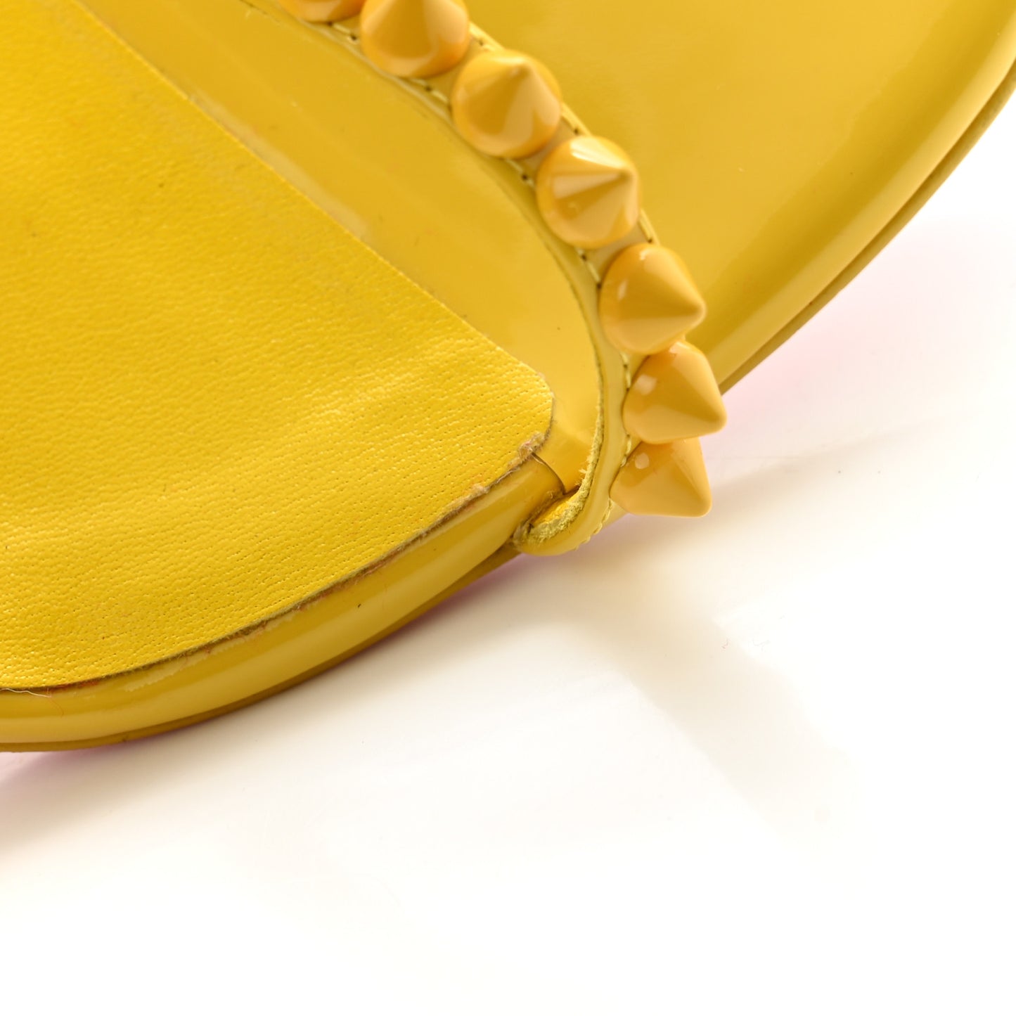 Patent Calfskin So Me 100 Sandals 36.5 Yellow