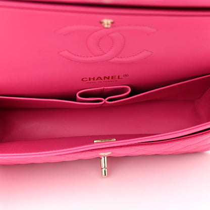 Chanel Caviar Quilted Medium Double Flap Dark Pink 4 of 10