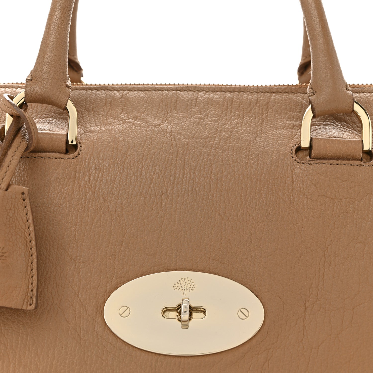 Mulberry Glossy Goatskin Medium Del Rey Satchel Fudge 8 of 16
