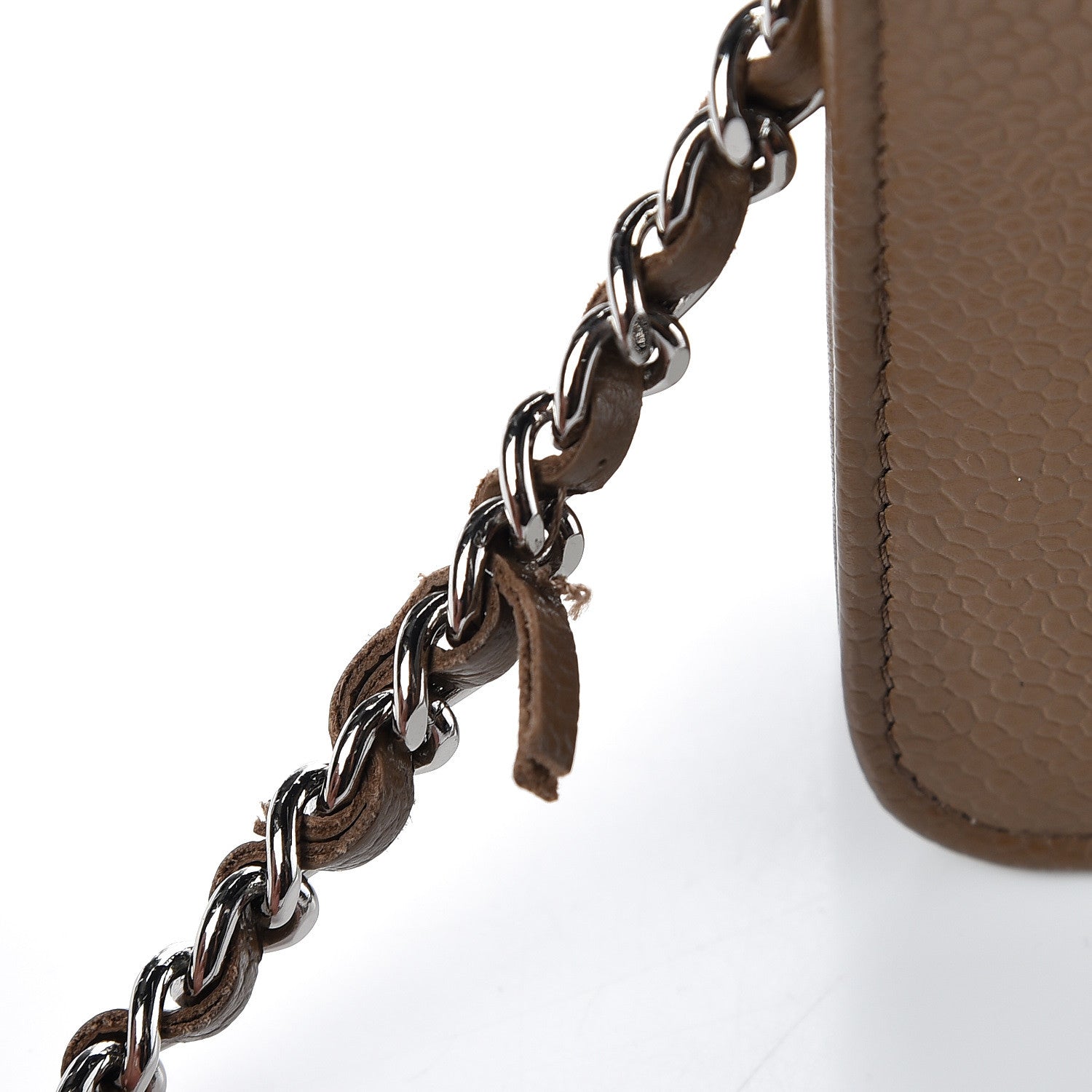 Chanel Caviar Timeless CC Wallet On Chain WOC Brown 9 of 13