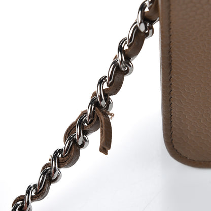Chanel Caviar Timeless CC Wallet On Chain WOC Brown 9 of 13